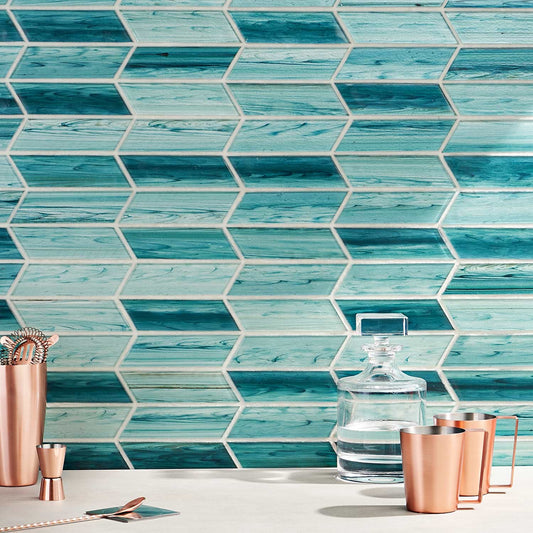 Brook Chevron Teal Polished (discontinued)