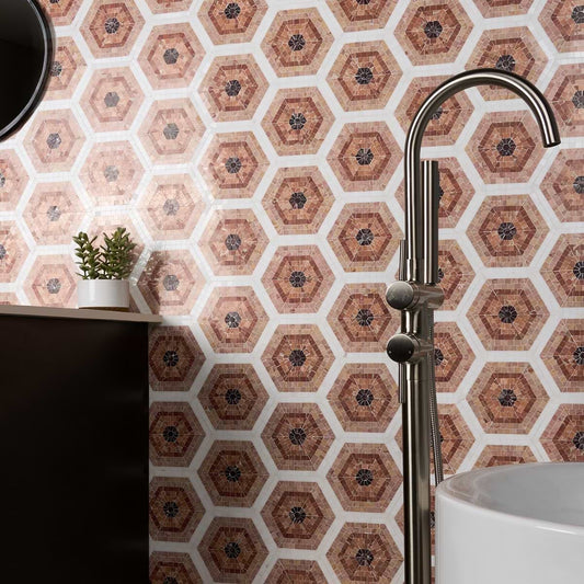 Terra Rosa 6" Hex Polished (discontinued)