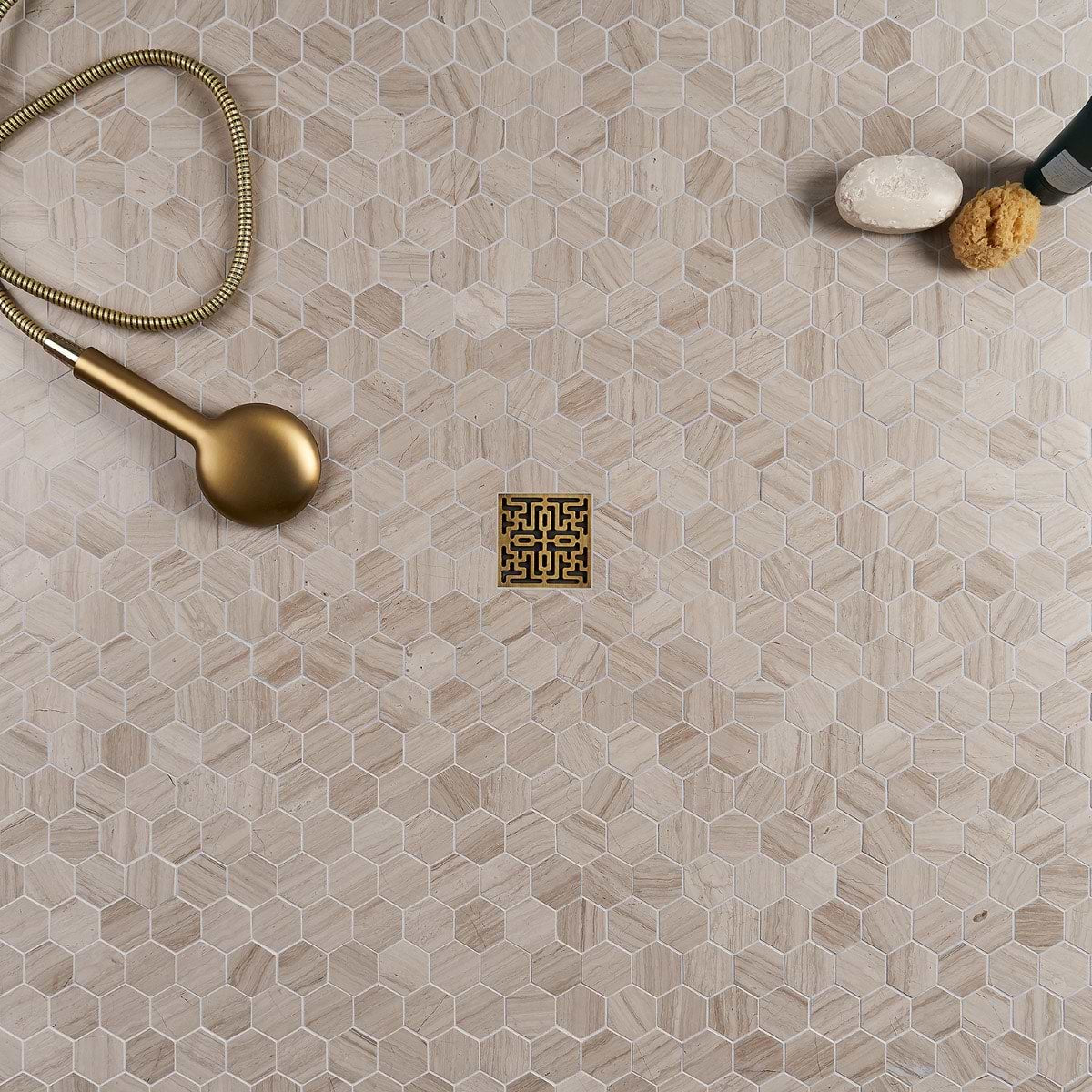 Beige 2" Hex Polished