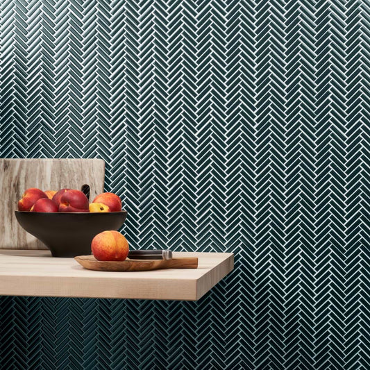 Motek Emerald Green Herringbone Glossy (discontinued)