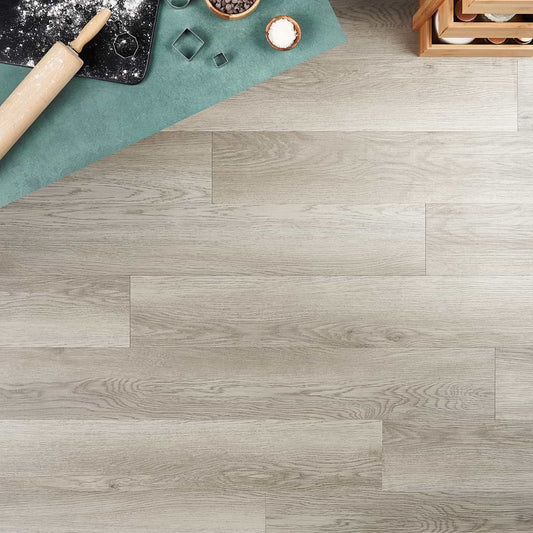Mercer Aspen Pecan Chelsea Gray 6.3X48.4 Glue Down Matte LVTTZRNAPCG12GD (discontinued)