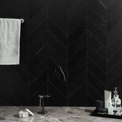 Marquina Chevron 3X12 Honed