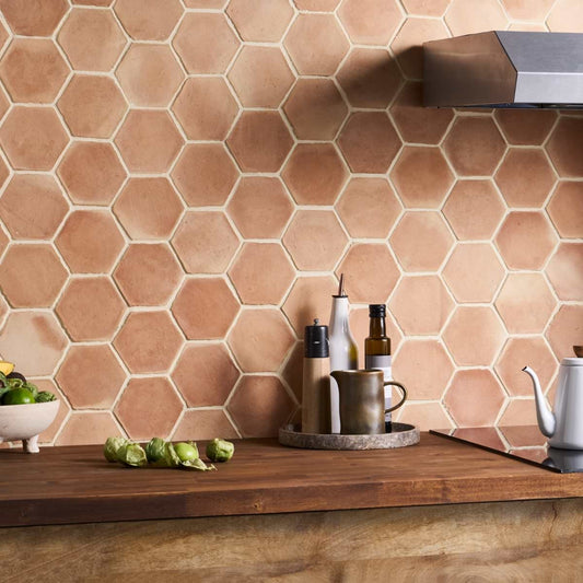 Sand Beige 4" Hex Matte