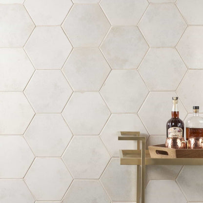 White 9" Hex Polished