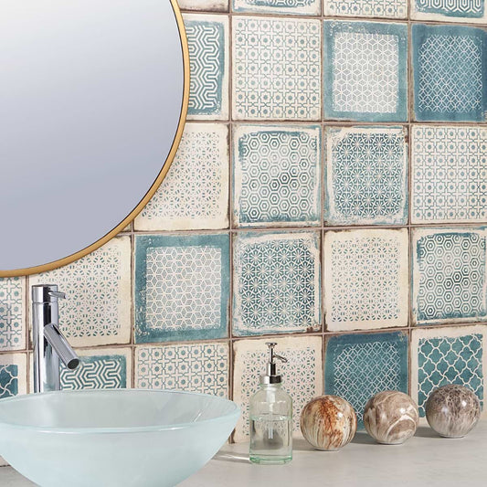 Bernalillo Deco Blue 8X8 Matte