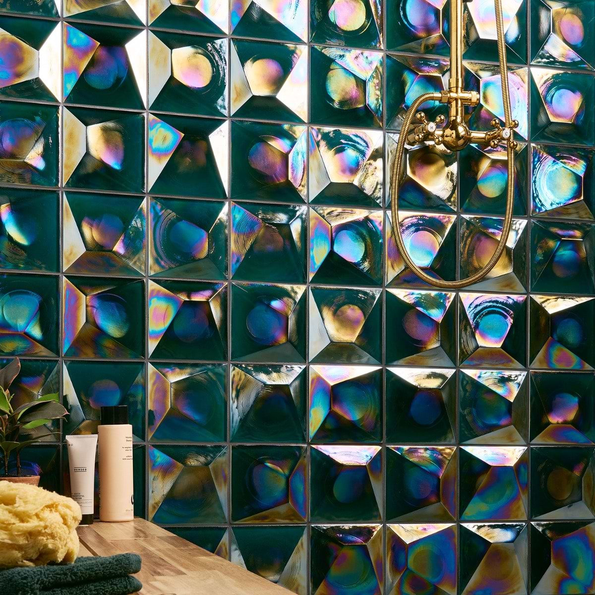 Teal 3D 6X6 Polished