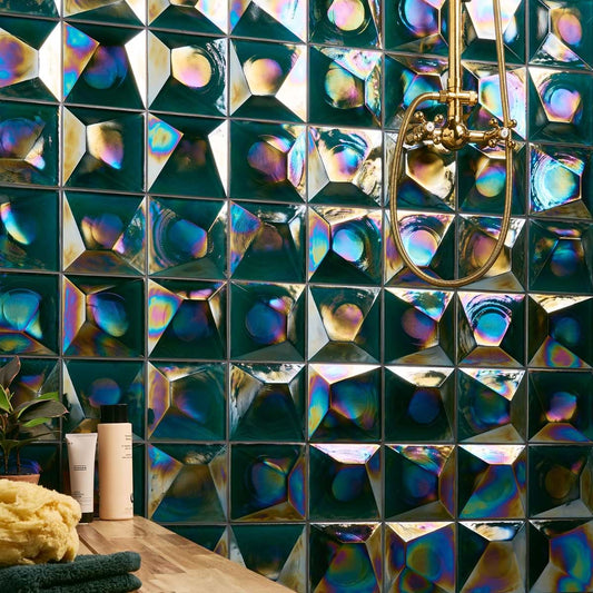 Teal 3D 6X6 Polished