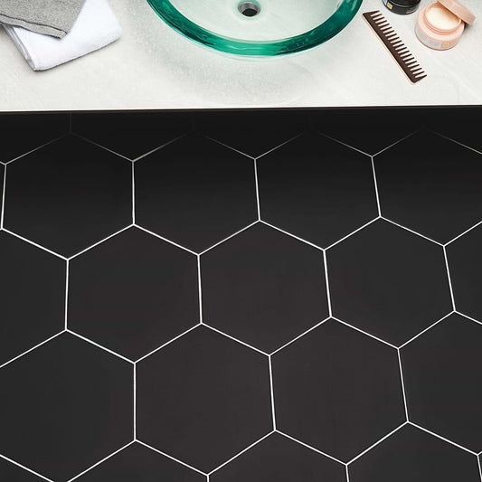 Black 10" Hex Matte