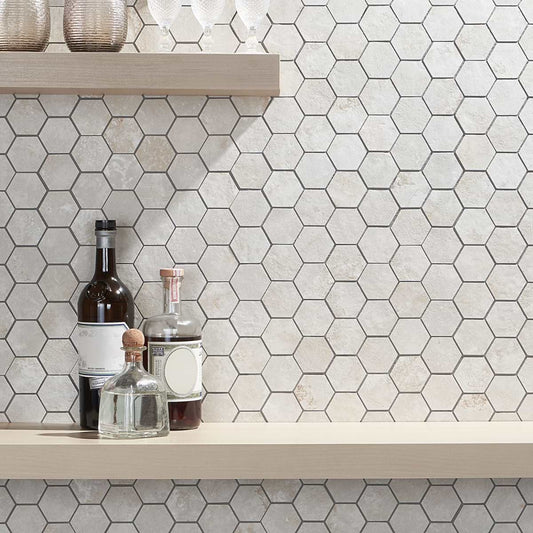 Ivory 2" Hex Matte