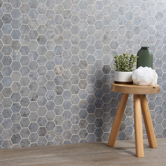 Ocean Blue 2" Hex Matte