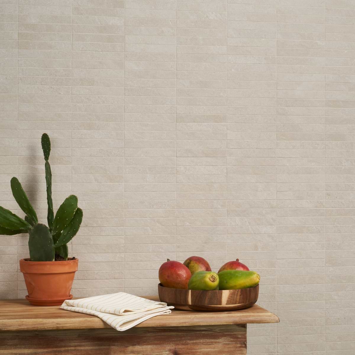 Crema Beige Stacked 1X6 Matte