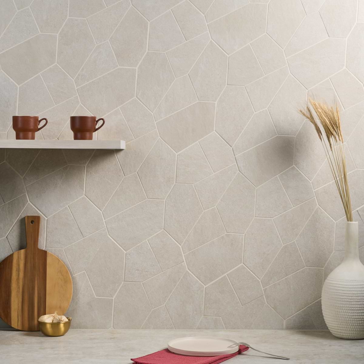 Crema Beige Organic Pattern Matte