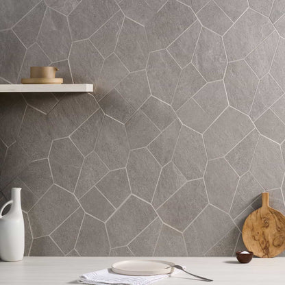 Slate Gray Organic Pattern Matte