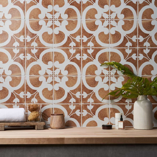 Flora Terracotta 8X8 Matte