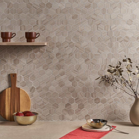 Beige 2" Hex Polished