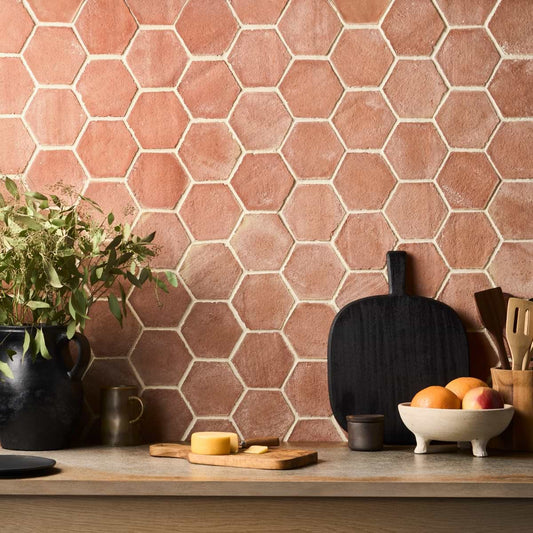 Red 4" Hex Matte