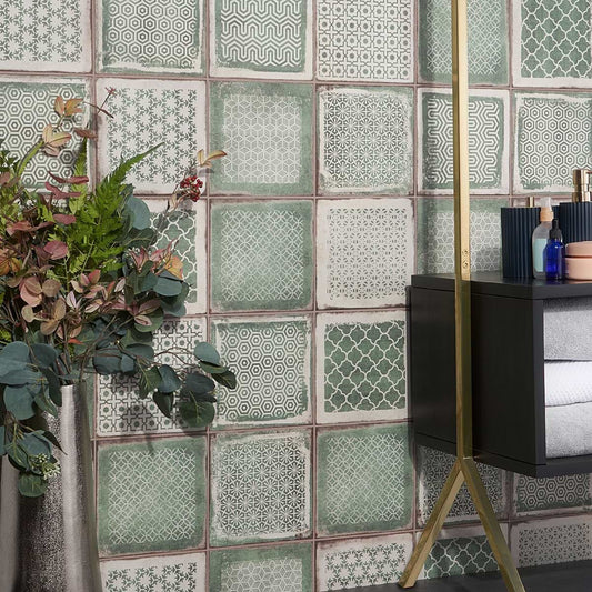 Bernalillo Deco Green 8X8 Matte
