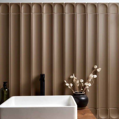 Taupe Fluted Column 4X36 Matte