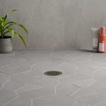 Silver Gray Organic Pattern Matte