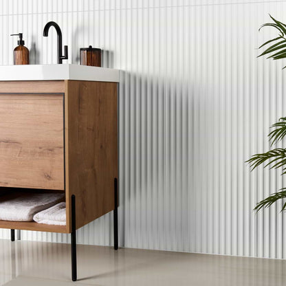 Fluted White 18X48 Matte