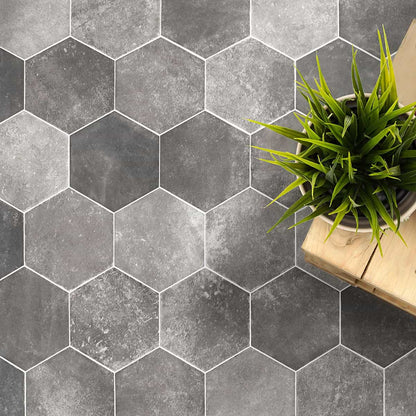Pompeia Gris 8" Hex Matte