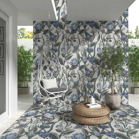 Protea Leaves Mural 8X8 Matte