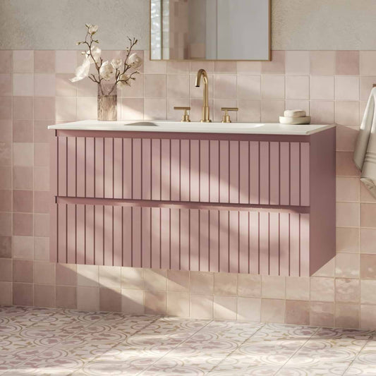 Adeline Rose 42" Single Vanity with Integrated Solid Surface Top