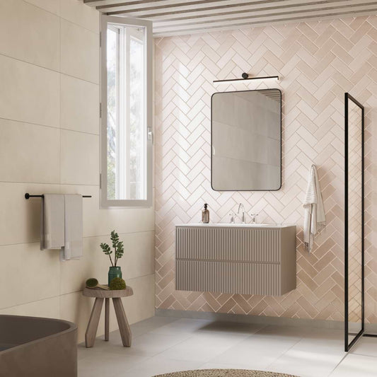 Linear Taupe 36" Single Vanity without Top (discontinued)