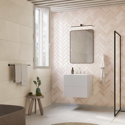 Linear White 24" Single Vanity with Integrated White Solid Surface Top (discontinued)