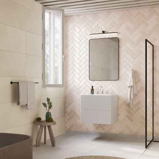Linear White 24" Single Vanity with Integrated White Solid Surface Top (discontinued)