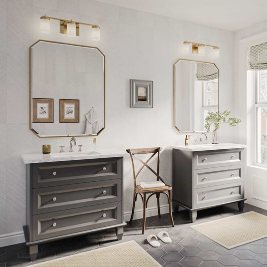 Nora Gray 36" Single Vanity with Carrara Marble Top
