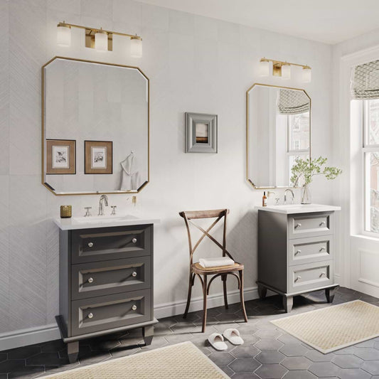 Nora Gray 24" Single Vanity with Pure White Quartz Top