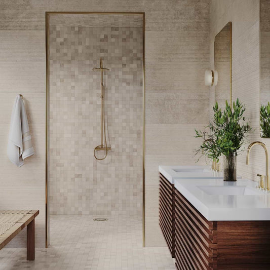 West Village Cream Beige Deco 12X36 Matte
