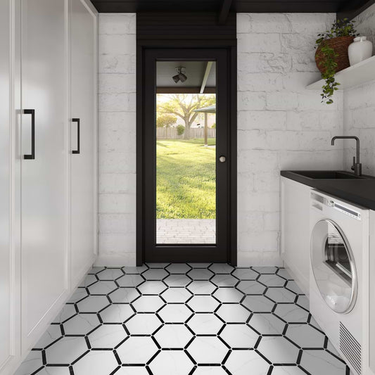 Bianco White 9" Hex Matte (discontinued)
