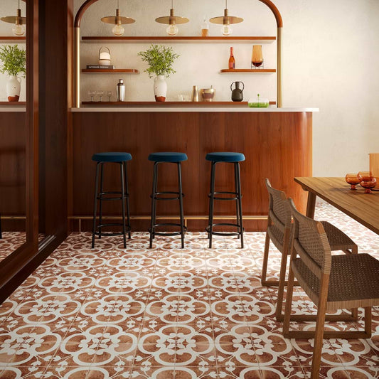 Flora Terracotta 8X8 Matte