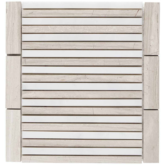Avant Garde Linear Asian Statuary & Wooden Beige Polished