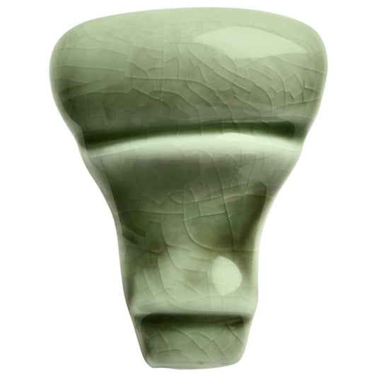 Baroque Glass Trim Crackled Outside Fern Green Corner for Trim Polished FXBRQCRCRNFRN1X2