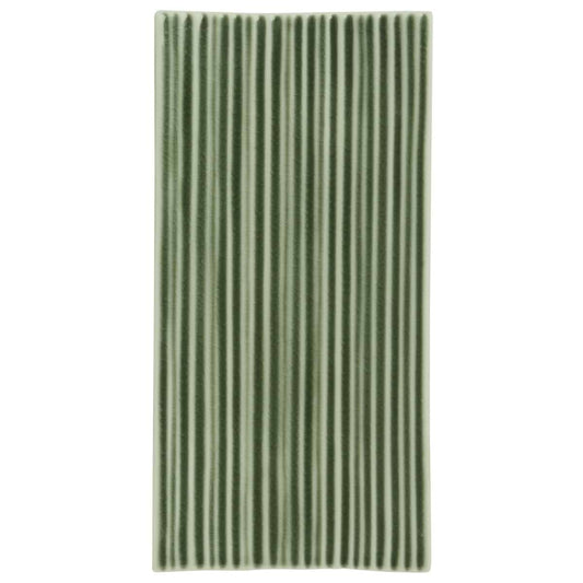 Fern Green Fluted Ridged 4.5X9 Polished