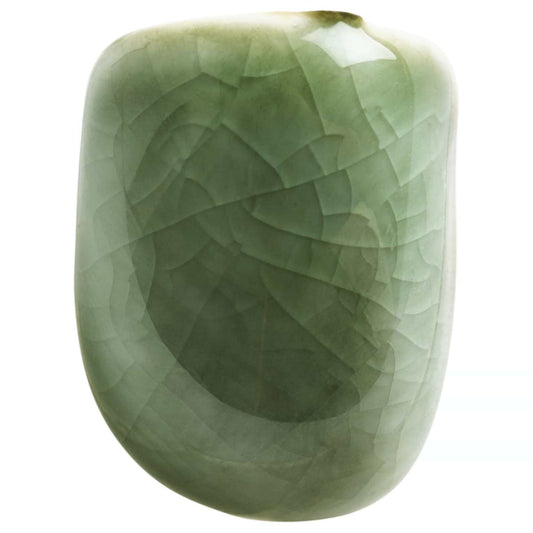 Baroque Glass Trim Crackled Outside Fern Green Corner for Trim Polished FXBRQPENCRNFRN1X1