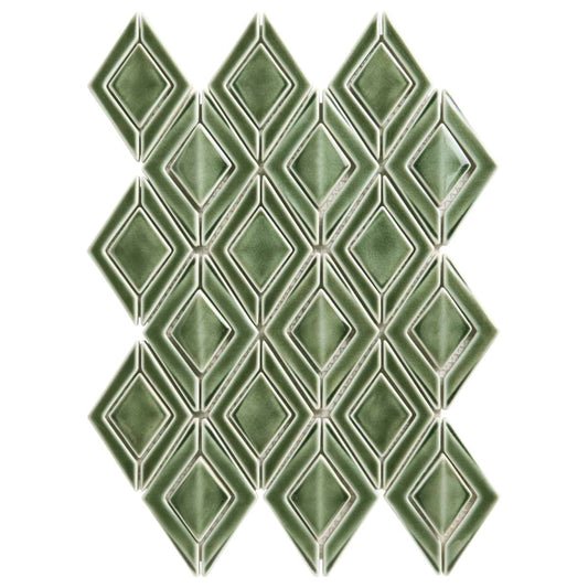 Baroque Glass Ravello Fern Green Crackled