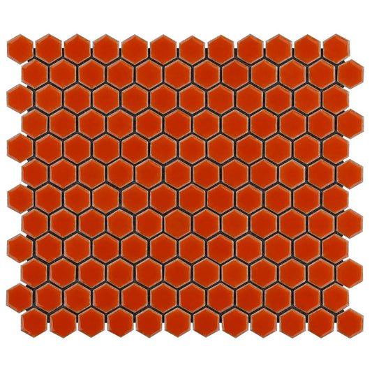 Rimmed Tangerine 1" Hex Polished (discontinued)
