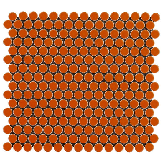 Rimmed Tangerine Penny Rounds Polished (discontinued)