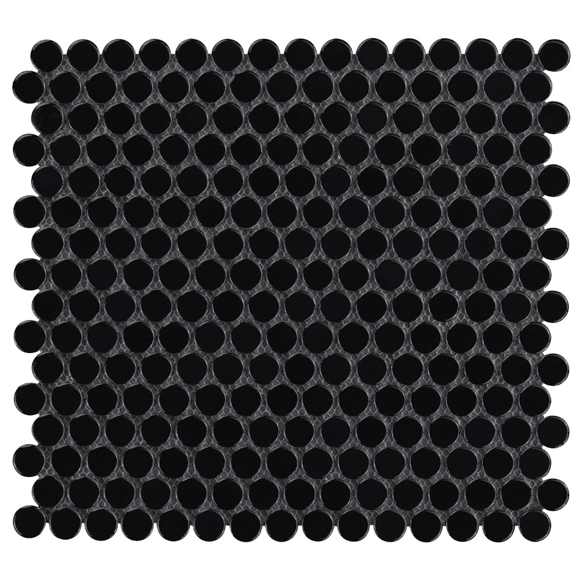 Solid Black Penny Rounds Polished