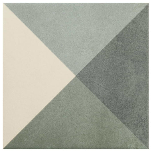 GeoPrism Cement Deco Meadow Green 8X8 Matte