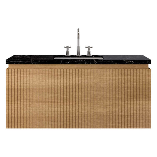 Melrose White Ash 48" Single Vanity with Nero Marquina Marble Top