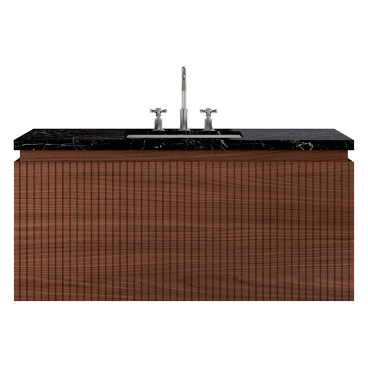 Melrose Walnut 48" Single Vanity with Nero Marquina Marble Top