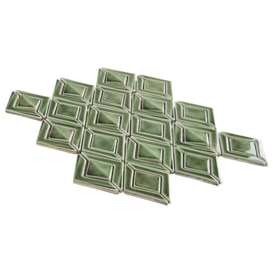Baroque Glass Ravello Fern Green Crackled
