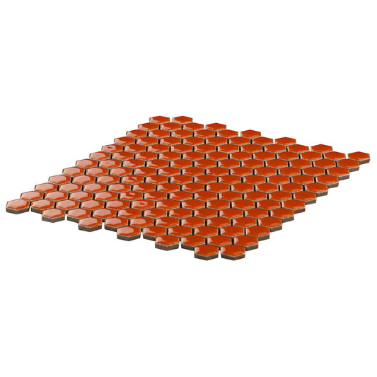 Rimmed Tangerine 1" Hex Polished (discontinued)
