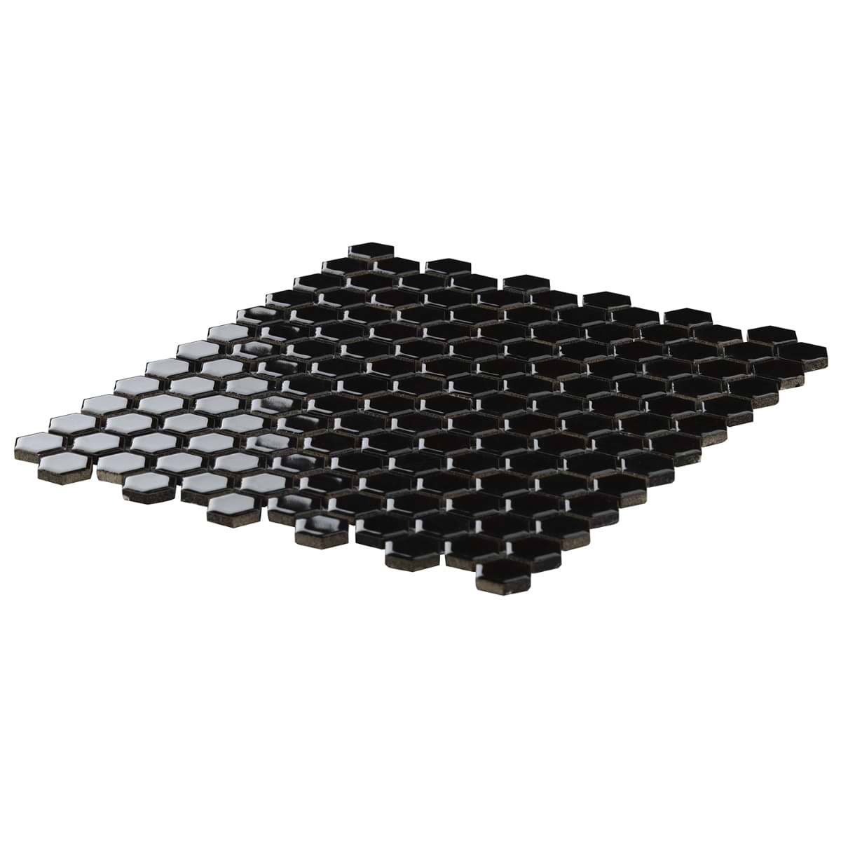 Solid Black 1" Hex Polished