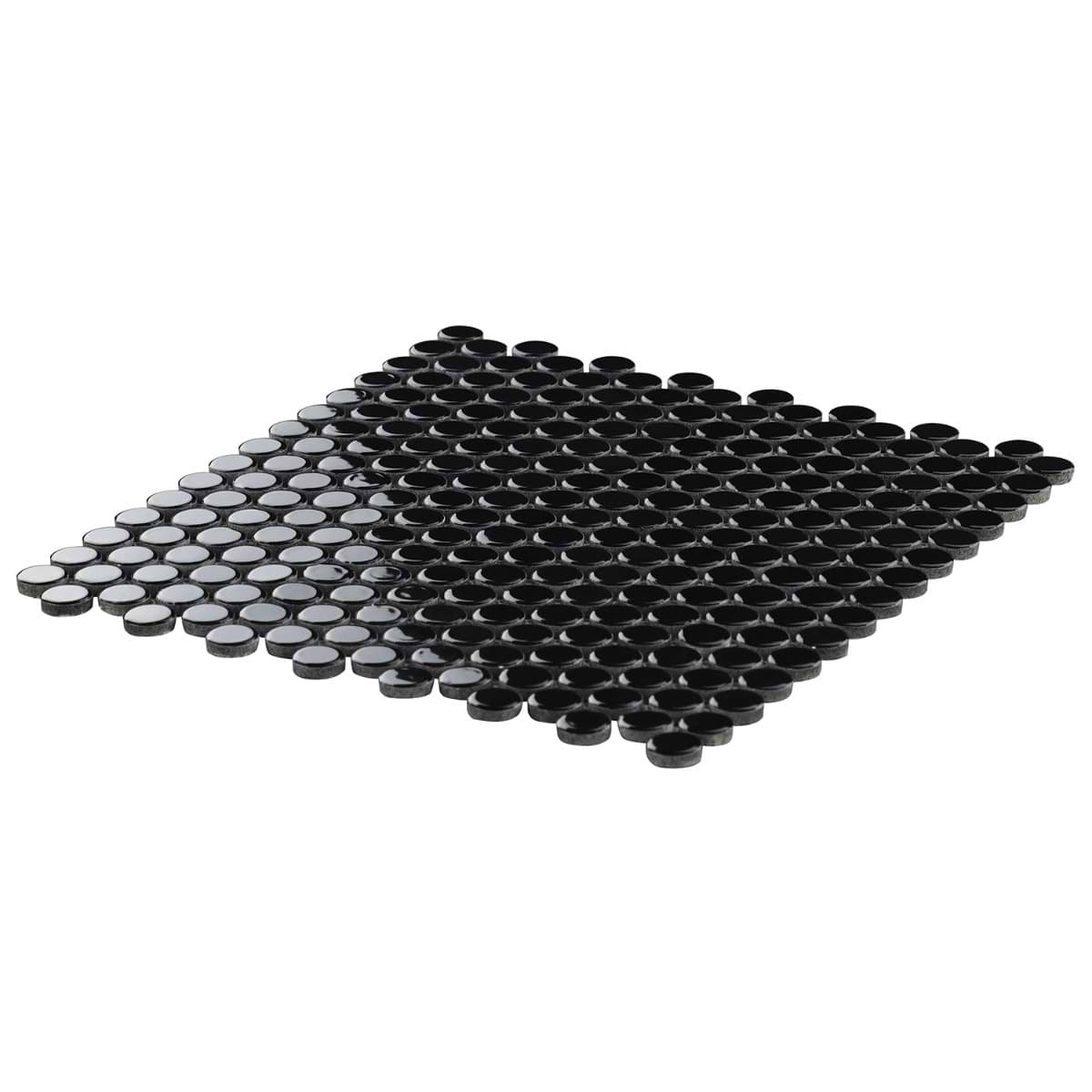 Solid Black Penny Rounds Polished